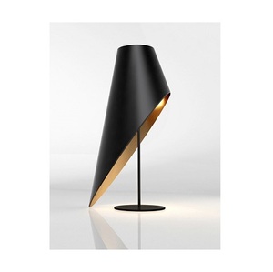 Hot Sale Decorative Modern Iron & <b>Black</b> LED Table Lamp with Cotton <b>Black</b> <b>Shade</b> for Home Decor Bedroom Living Room - Product Image 1