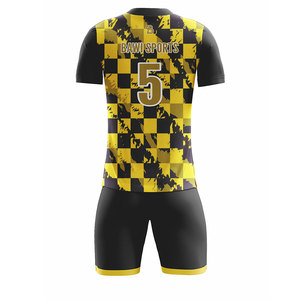 Ensemble d'uniformes de football personnalisés de haute qualité, à séchage rapide et respirants, avec technologie de découpe automatisée, service OEM, 100 % polyester - Product Image 2