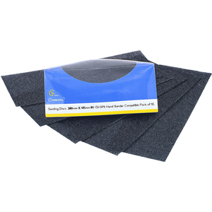 Disques de ponçage 280 mm x 105 mm, grain 80, compatibles avec ponceuse manuelle - Paquet de 10 - Product Image 2