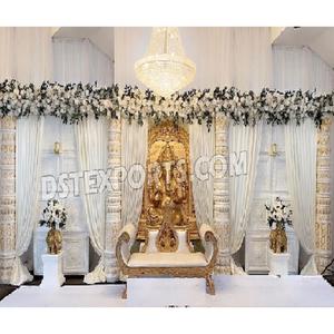 Increíble evento de boda hindú, decoración de escenario, asombrosa Recepción de boda india, escenario de boda, decoración de escenario de estilo indio del Sur - Product Image 1