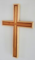 Croix murale d'église en bois naturel |   Travail artisanal soigné |   Fournisseur en gros