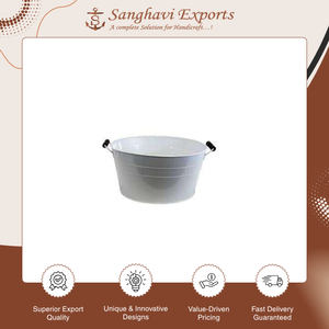 New Design Elegant Vintage Style Powder Coated Finish <b>Galvanized</b> Metal Flower Pot for Outdoor Home Garden and Nursery Decor - Product Image 4