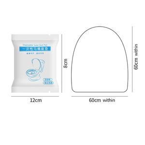 10 adet tek kullanımlık su geçirmez tuvalet klozet kapağı taşınabilir çift katmanlı kalınlaşmış tuvalet koruyucu örtü yastık seyahat otel ev - Product Image 5