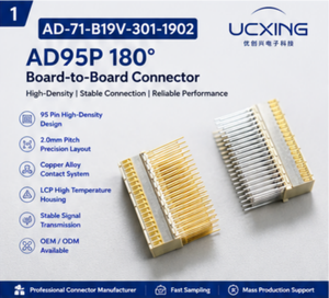 Connettore Header Ucxing <span class=keywords><strong>BTB</strong></span> 95 Pin Femmina in Lega di Rame Tipo Press-fit a Occhio di Pesce per Schede Madri di Server ad Alta Velocità - Product Image 1