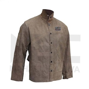 Chaqueta de soldadura de cuero Partido de vaca de calidad superior Ropa protectora de alta seguridad - Product Image 4