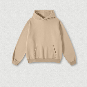 Sweat à capuche en coton brodé pour hommes élégants sweats en détresse lavés personnalisés pour l'hiver tissu uni vierge respirant - Product Image 2