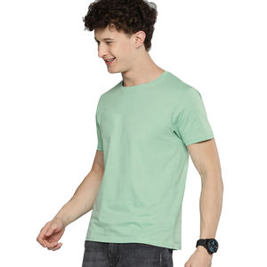 เสื้อยืดแขนยาวทรงโอเวอร์ไซส์สำหรับผู้ชาย คอกลม สีพื้น ผลิตตามแบบ OEM ผ้าฝ้ายเนื้อหนา สำหรับเล่นกีฬา - Product Image 1