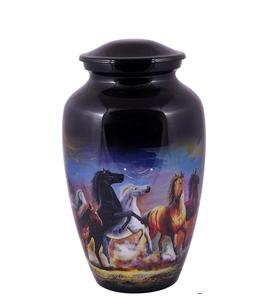 Urne funéraire en aluminium pour cendres humaines Adulte-Urne funéraire pour cendres (noire 200 pouces cubes) - Product Image 1