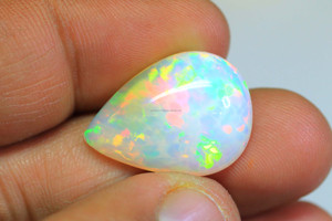 Impresionante PIEDRA DE cabujón de ópalo etíopa-Welo brillante Arco Iris llamativo ópalo pera gemas sueltas piedras preciosas de ópalo etíope - Product Image 6