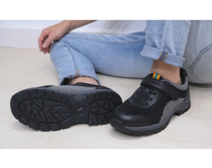 WYPEX Baskets larges pour hommes Confortables Tissu doux et respirant en cuir Doublure antibactérienne supérieure Poids léger Antidérapant - Product Image 1