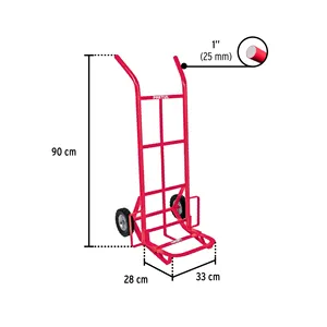 Carretilla de mano BOX 1 con capacidad de carga de 100 kg, ruedas sólidas, rodamiento simple - Product Image 2