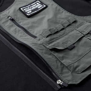 Custom Men Hoodies Hip Hop Cyberpunk Negro Urban Streetwear Estilo Japonés Hombres Techwear/Sudadera con capucha para los hombres - Product Image 3