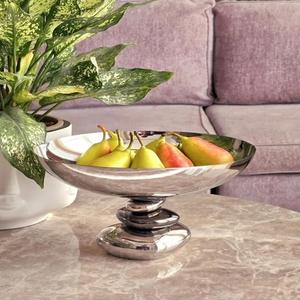 Nouvelle collection de bols à fruits et à en-cas en métal poli, écologiques, modernes et luxueux pour les hôtels, les restaurants, la décoration de table - Product Image 1