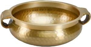 Tazón de Latón de Primera Calidad, Textura Martillada Dorada, Decoración para Salas de Estar, Entradas, Restaurantes, Bodas Indias - Product Image 2