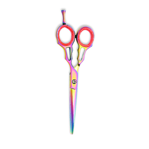Tijeras de Peluquería de Acero Inoxidable de 6 Pulgadas de Alta Calidad con Recubrimiento Multicolor y Hoja Recta Afilada - Product Image 5