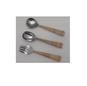 Stainless Steel Cutlery <b>Rattan</b> Handles Cutlery Set Elegant Design Flatware Set Tableware Custom Best Price - Product Image 4