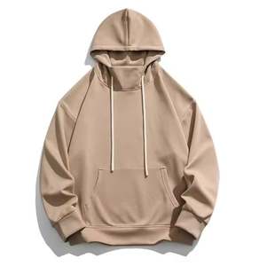 Sweats à capuche en coton vierge unis surdimensionnés personnalisés Pulls pour hommes en vrac Grandes tailles Sweats à capuche et sweatshirts pour hommes - Product Image 5