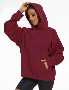 Sudadera con Capucha Informal de Algodón 100% para Mujer, Tejido Transpirable y Suave, para Invierno/Otoño, con Impresión de Logotipo Personalizado en la Parte Delantera, Servicio OEM - Product Image 5