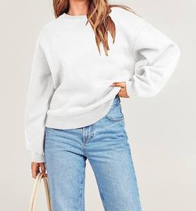 Sweat-shirt d'hiver pour femmes Pull en tricot surdimensionné à col ras du cou Sweat-shirt ample Vêtements pour femmes - Product Image 6