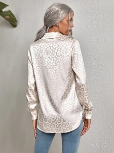 Nuevas camisas de verano con estampado de sublimación para mujer, diseño elegante, mangas completas, venta al por mayor, camisas informales de algodón 100% para mujer - Product Image 5