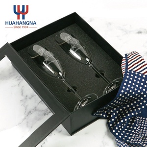 Elegant Crystal For <strong>Champagne</strong> <strong>Flutes</strong> Gift Set 2 Reusable Glasses With Custom Logo For Couples - Product Image 5