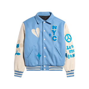 เสื้อแจ็กเก็ตผ้าวูลสำหรับผู้ชายเสื้อแจ็กเก็ตผ้ากำมะหยี่คอปกตั้งดีไซน์ใหม่ล่าสุด2024 - Product Image 2