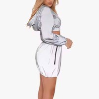 Ensemble de survêtement pour femme avec logo personnalisé, haut court à capuche d'été, style motard, jogging deux pièces, motif uni, style décontracté