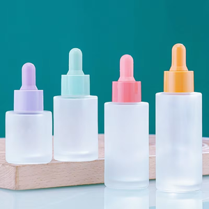 Botellas de Vidrio Esmerilado Recargables con Gotero, 20ml 30ml 50ml, Goteros de Colores para Aceites Esenciales y Cosméticos - Product Image 5