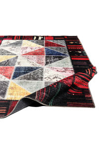 พรมอาดีวา พรมตุรกี กาเซียนเตป ทอโดยเครื่องจักร ซักได้ ด้านหลังทำจากผ้าฝ้าย ด้านหลังยางกันลื่น ลายเรขาคณิต ขนสั้น สำหรับใช้ในบ้าน - Product Image 5