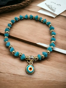 DAFNI BIG PAZAR Bracelet élastique en perles de pierre, différents modèles, cadeau unisexe, fabriqué à Istanbul, numéro de modèle 44 - Product Image 4
