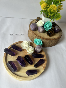 Venta al por mayor de amatista natural, punta de lápiz de doble punta, Varita de cristal, piedra curativa pulida para meditación Reiki Feng Shui - Product Image 4