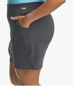 Short de sport en jersey de coton respirant à séchage rapide pour femme de grande taille Style décontracté avec taille moyenne durable et coupe-vent - Product Image 4