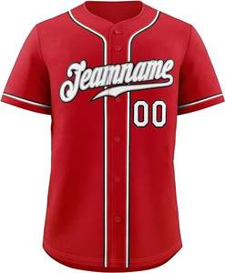 ผ้าเจอร์ซีย์พิมพ์ลายคอวีสําหรับเล่นซอฟท์บอลเบสบอลขายส่งแบบกําหนดเอง - Product Image 3