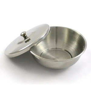 Taza de afeitar de doble filo de acero inoxidable, cuenco con tapa para jabón de brocha, cuenco de afeitado a precio barato al por mayor - Product Image 3