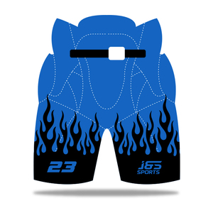 Shorts/Pantalons de hockey sur glace unisexes personnalisés de qualité supérieure en gros, nouveaux, surpiqués, 100% respirants, durables, écologiques, 280g - Product Image 5
