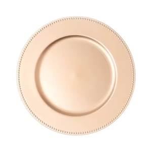 Assiette de présentation en métal de forme ronde faite à la main en cuivre fini pour la maison et la table de mariage vaisselle plats de service et assiettes - Product Image 3
