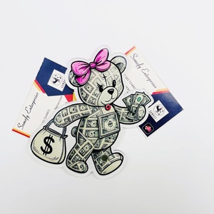 Custom Made Private Label New Dollar Bear Design Eyelash Extension Tiles Pallet Sustainable Solid Acrylic <b>Waterproof</b> Magnetic - Product Image 1