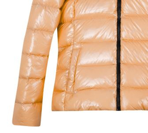 Chaqueta Acolchada de Lona Suave, Impermeable, Transpirable, con Cuello Grande, Lisa, para Mujer, Tallas Grandes, OEM ODM - Product Image 3