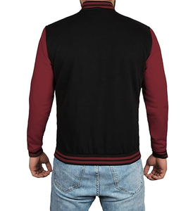 Veste universitaire pour hommes - Style bomber en polaire, veste de baseball pour hommes de l'école secondaire - Product Image 3