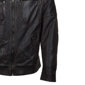 Chaqueta de cuero para hombre cómoda con el mejor diseño, venta directa de fábrica, Impresión de logotipo personalizado, chaqueta con logotipo frontal de estilo callejero - Product Image 6