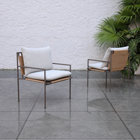 Chaise de salle à manger extérieure en rotin PE pour hôtel, restaurant, resort, mobilier de patio personnalisé OEM, résistant aux intempéries