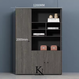 Archivador de diseño multicompartimento Muebles de oficina Gabinete de madera industrial compacto moderno para almacenar documentos - Product Image 2