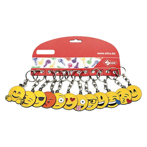 Portachiavi 'emoji' Cf. 12 Pezzi (teme miste) - Product Image 1