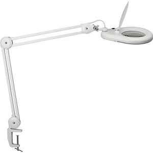 โคมไฟขยาย LED สีขาวพร้อมเลนส์แก้วและที่หนีบโต๊ะ 127 (5?) ฝาครอบหัวกลม - Product Image 1