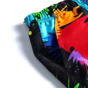 Shorts d'été pour hommes en gros, shorts de plage amples et décontractés, imprimés surf, en toile tricotée, avec cordon de serrage, respirants et à séchage rapide - Product Image 4