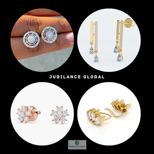 Boucles d'oreilles en diamant de laboratoire en or 14 carats de 1.05 ct Boucles d'oreilles en or massif avec diamant pour un anniversaire de fiançailles ou un cadeau de mariage pour elle - Product Image 2