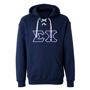 Sweat-shirt à capuche personnalisable en twill brodé pour l'hiver Alpha Gamma Delta Phi Vêtements de sororité 100% coton - Product Image 3