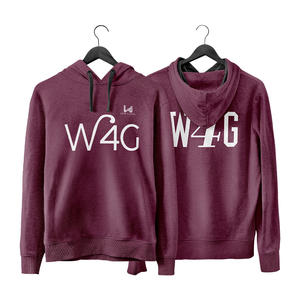 เสื้อฮู้ดผู้ชาย W4G ผ้าฝ้ายถัก 100% แบบสวม ด้านหน้าเรียบ ผลิตสำเร็จรูป แห้งเร็ว ระบายอากาศได้ดี ไซส์ใหญ่ จัดส่งรวดเร็ว - Product Image 6