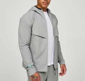 Conjunto Deportivo Informal Unisex de Alta Calidad, Transpirable, de Nailon Regular, con Cierre de Cremallera, Color Sólido, Resistente al Viento, para Otoño - Product Image 3