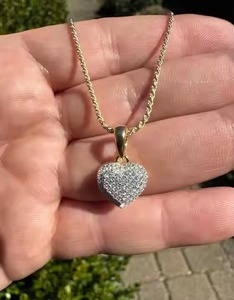 Customizable Shape White/Yellow/Rose Gold Plated Cubic Zircon Diamond Little Money Bag Dollar Pendant Fashion Pendants Charms - Product Image 3